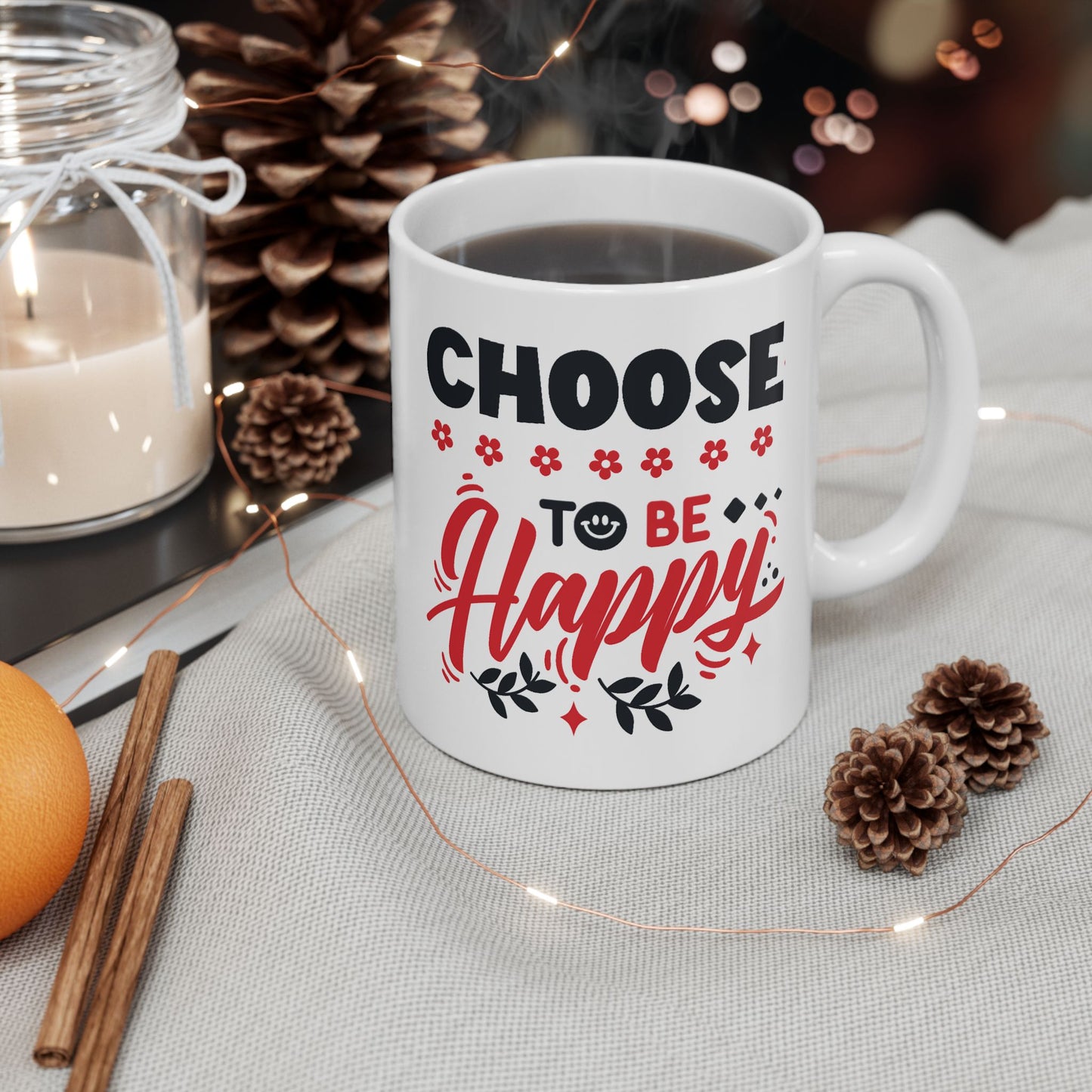 Wellness Mug - Choose To Be Happy Smiley