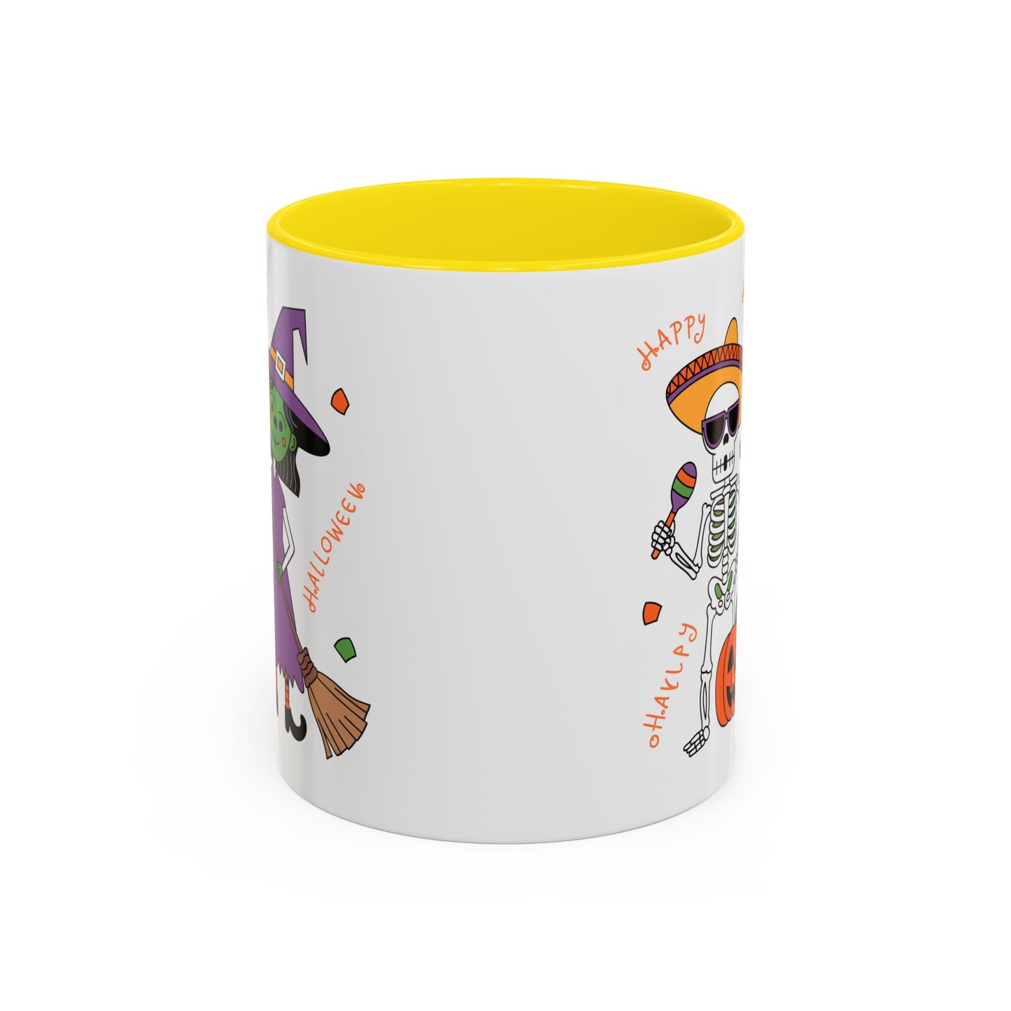 Halloween Mug - Skeleton & Witch