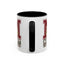 Christmas Mug - Merry Christmas White Green & Red College Text