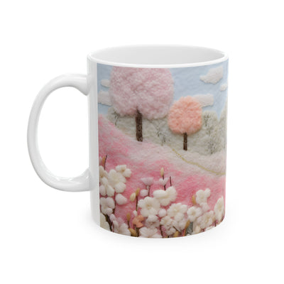 Artistic Mug - Felted Train 2