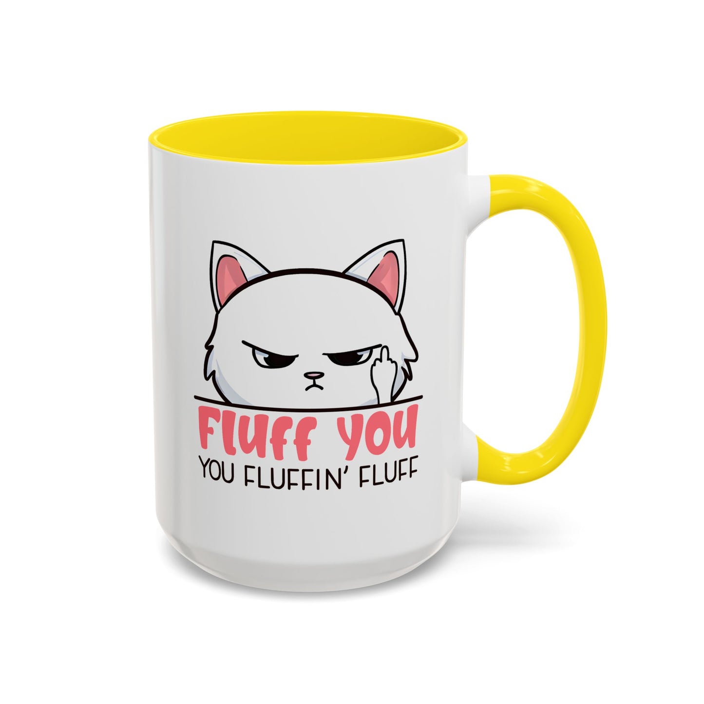 Adult Mug - Fluff You White Cat