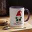 Christmas Mug - Merry Christmas Green & Red Text Gnome Candy Cane