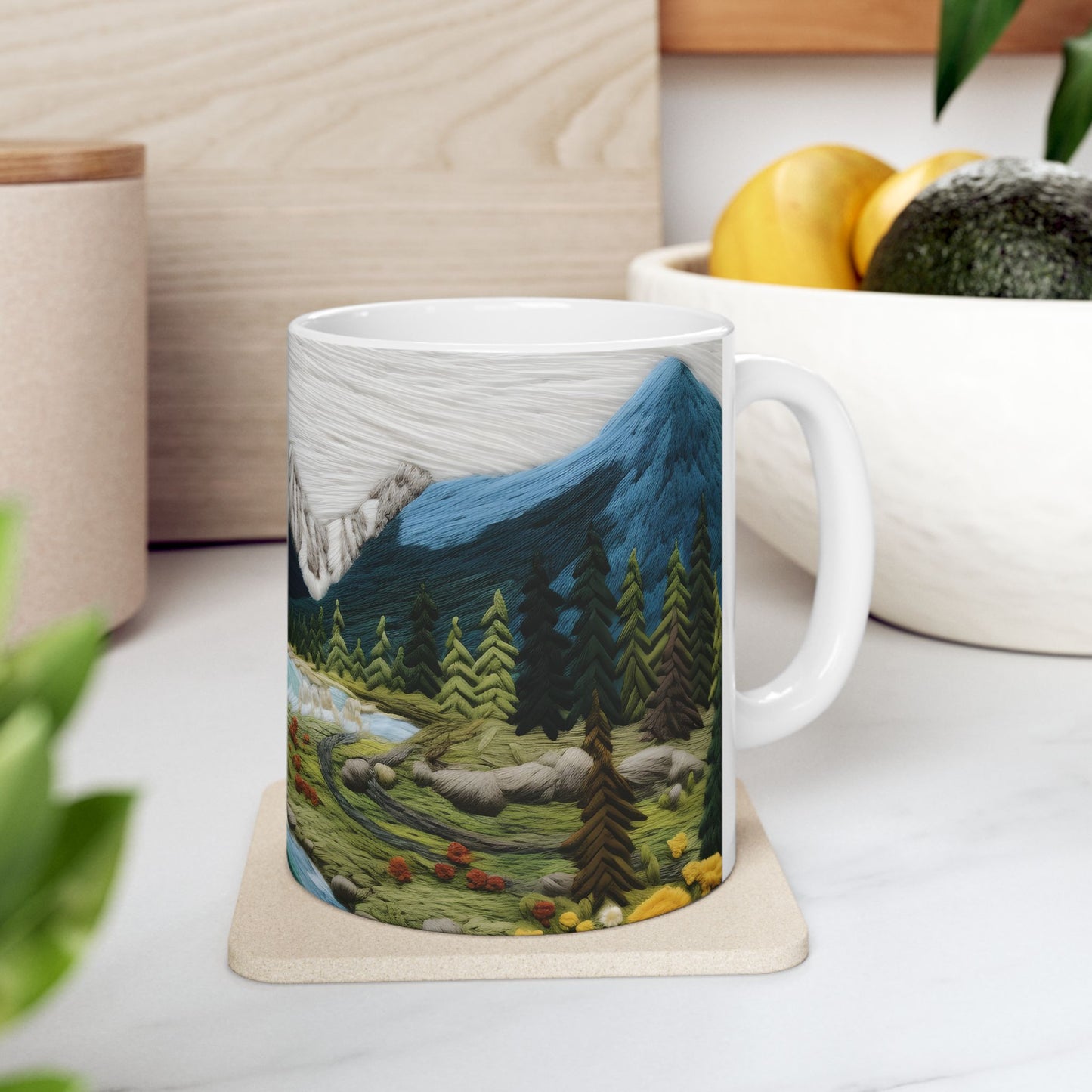 Artistic Mug - Felted Mountains