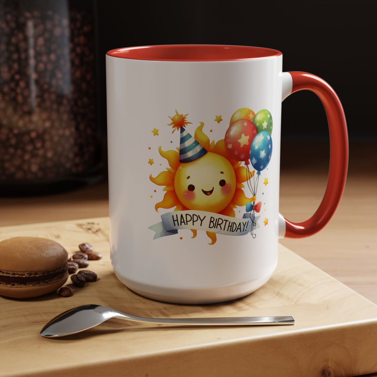 Birthday Mug - Happy Birthday Sun & Balloons