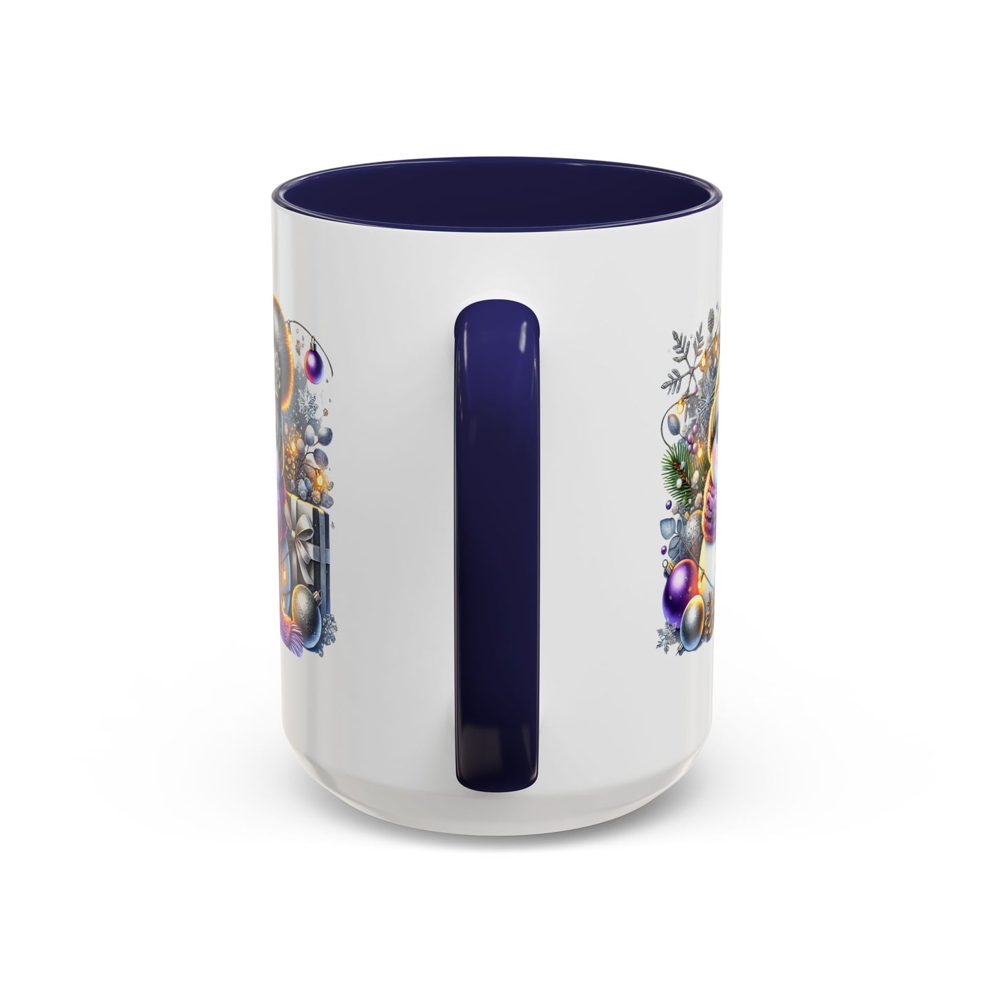 Christmas Mug - Purple and Silver Snowman