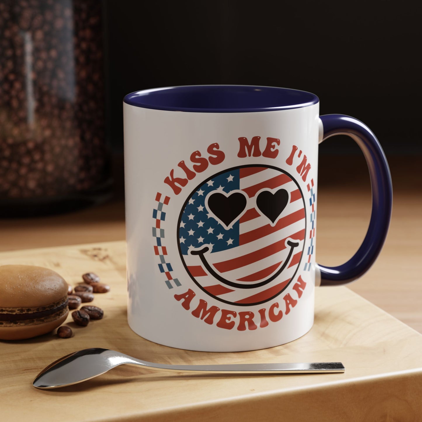 4th of July Mug - Kiss Me I'm American