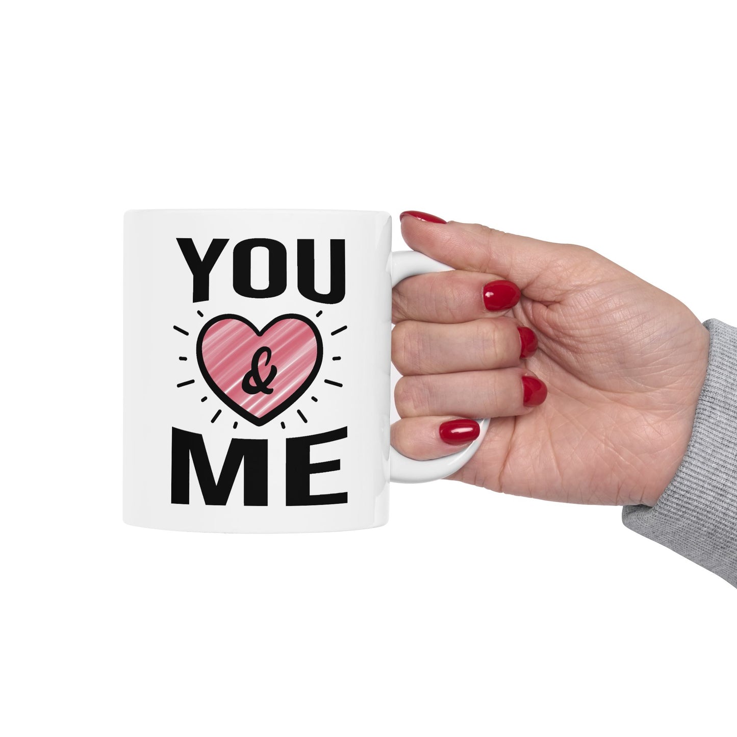 Anniversary Mug - You and Me Pink Heart