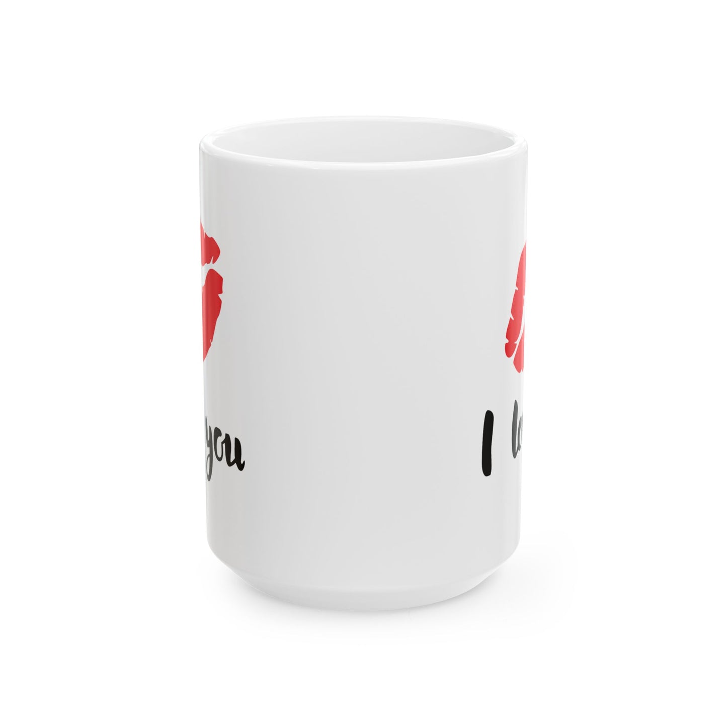 Valentine's Day Mug - I Love You Lipstick Kiss