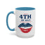 4th of July Mug - Happy 4th of July Flag Lips