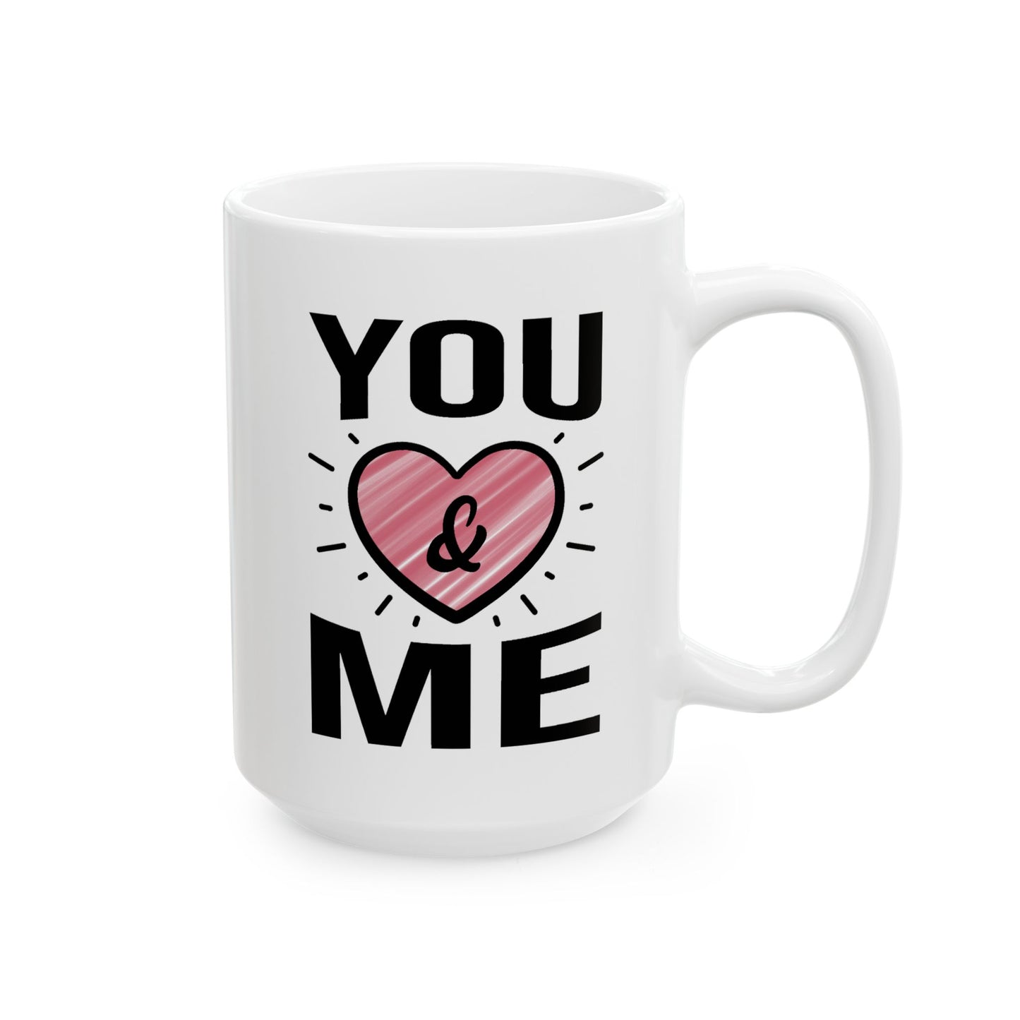 Anniversary Mug - You and Me Pink Heart