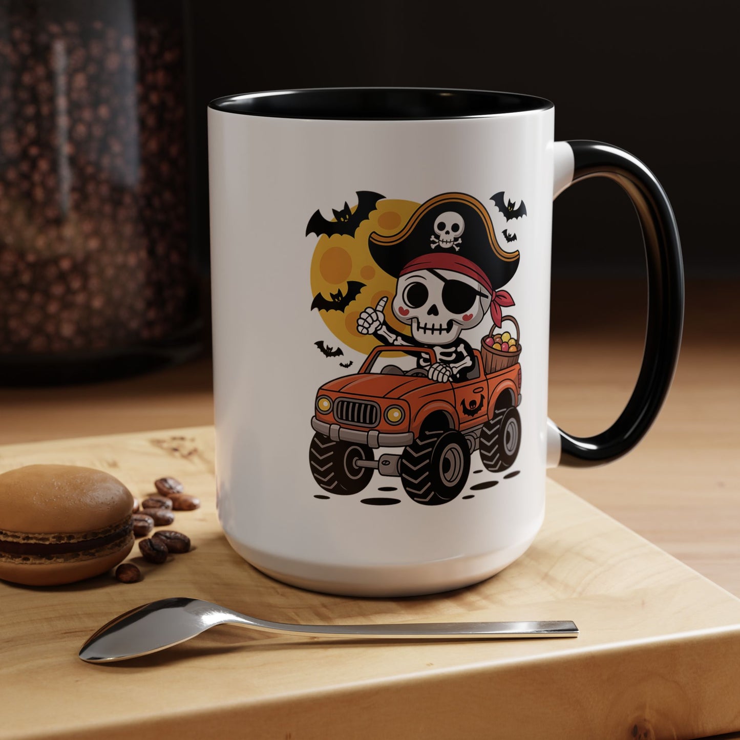 Halloween Mug - Driving Skeleton Pirate