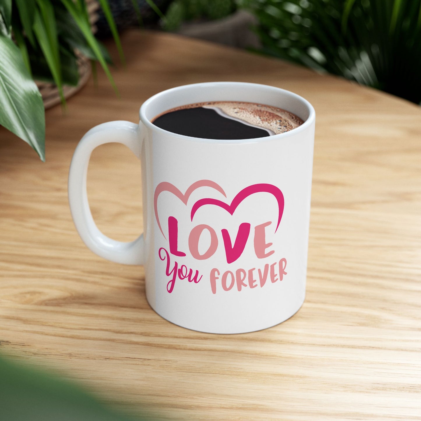 Valentine's Day Mug - Love You Forever Hearts