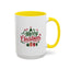 Christmas Mug - Merry Christmas Green & Red Text Tree Snowflakes Presents