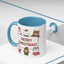 Christmas Mug - Merry Christmas Red & Green Text Santa Cute Animals