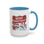 Christmas Mug - Merry Christmas White Text Reindeer Snowmen Penguin