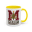 Christmas Mug - Merry Christmas White Green & Red College Text
