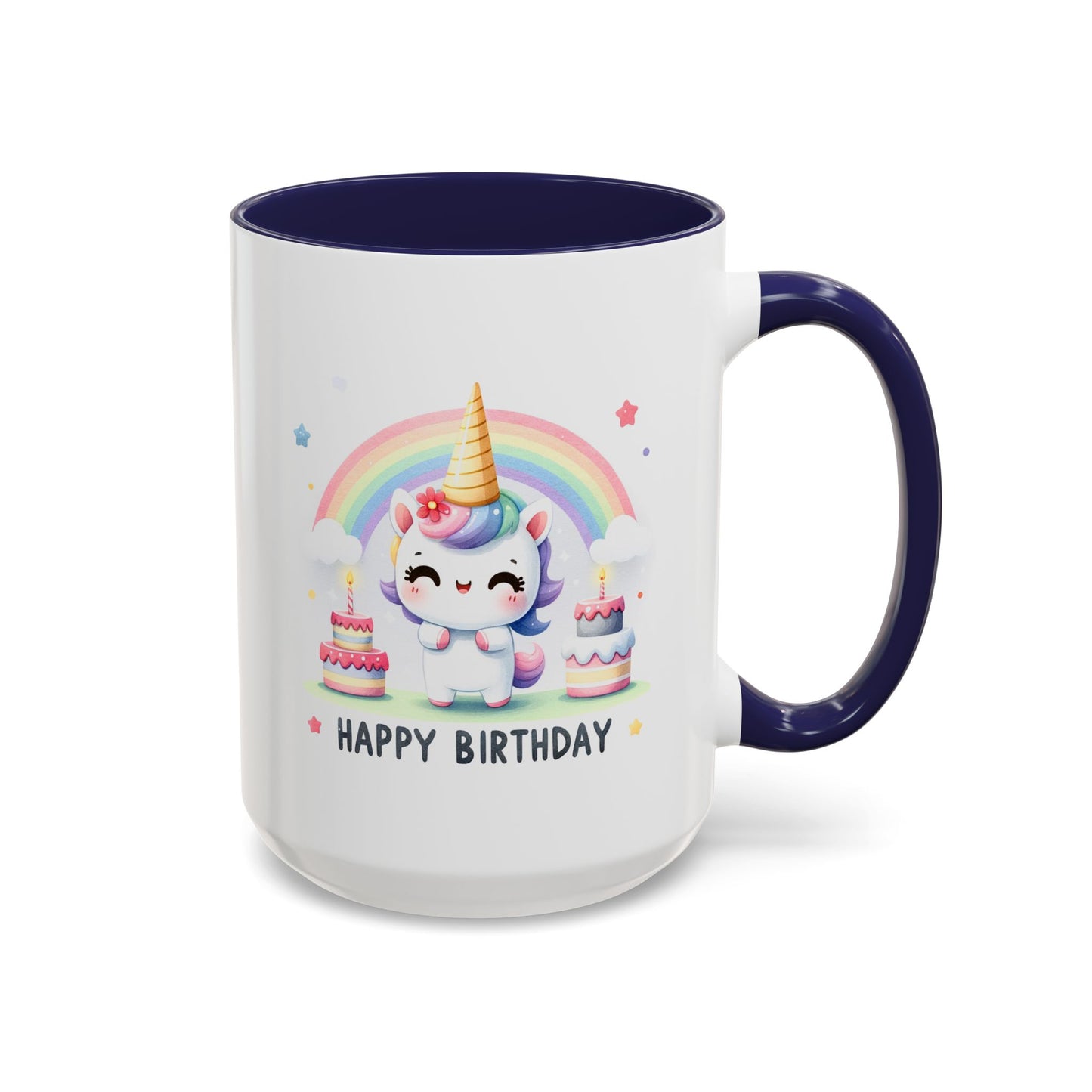 Birthday Mug -  Unicorn With Cakes