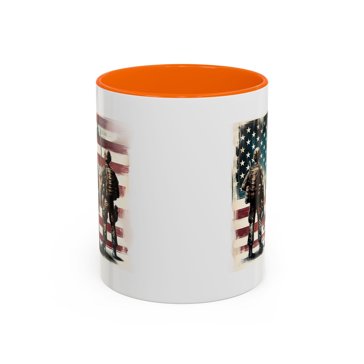 4th of July Mug - Soldiers American Flag