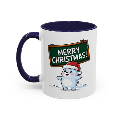 Christmas Mug - Merry Christmas White Text Seal Pup
