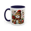 Christmas Mug - Snowman with Christmas Decorations