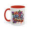 Wellness Mug - Good Vibes Only Graffiti Flowers