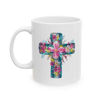 Easter Mug - Floral Cross