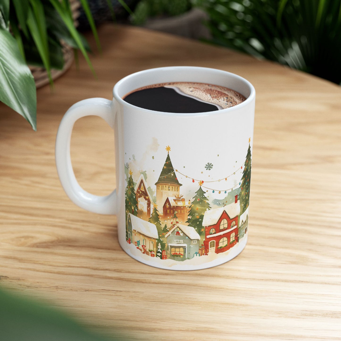 Christmas Mug - Snowy Village Wrap
