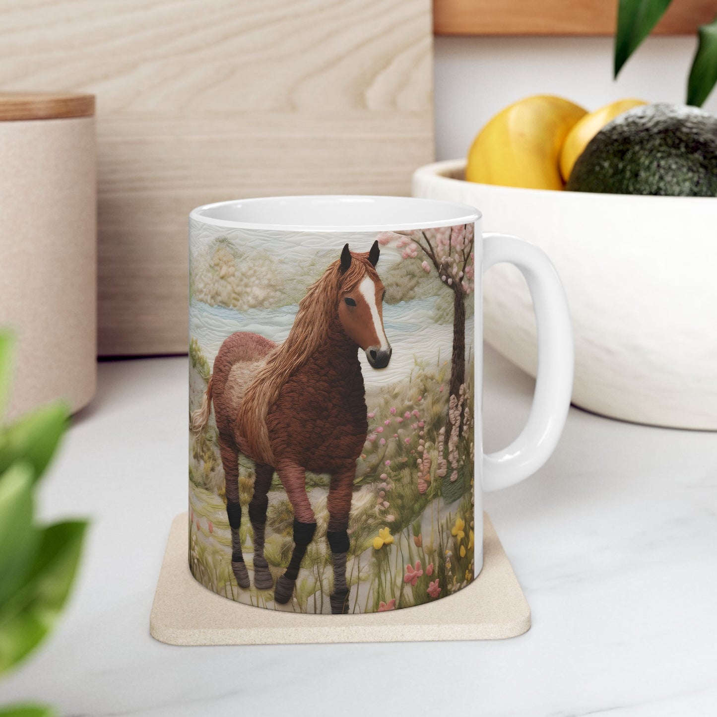 Artistic Mug - Felted Horse