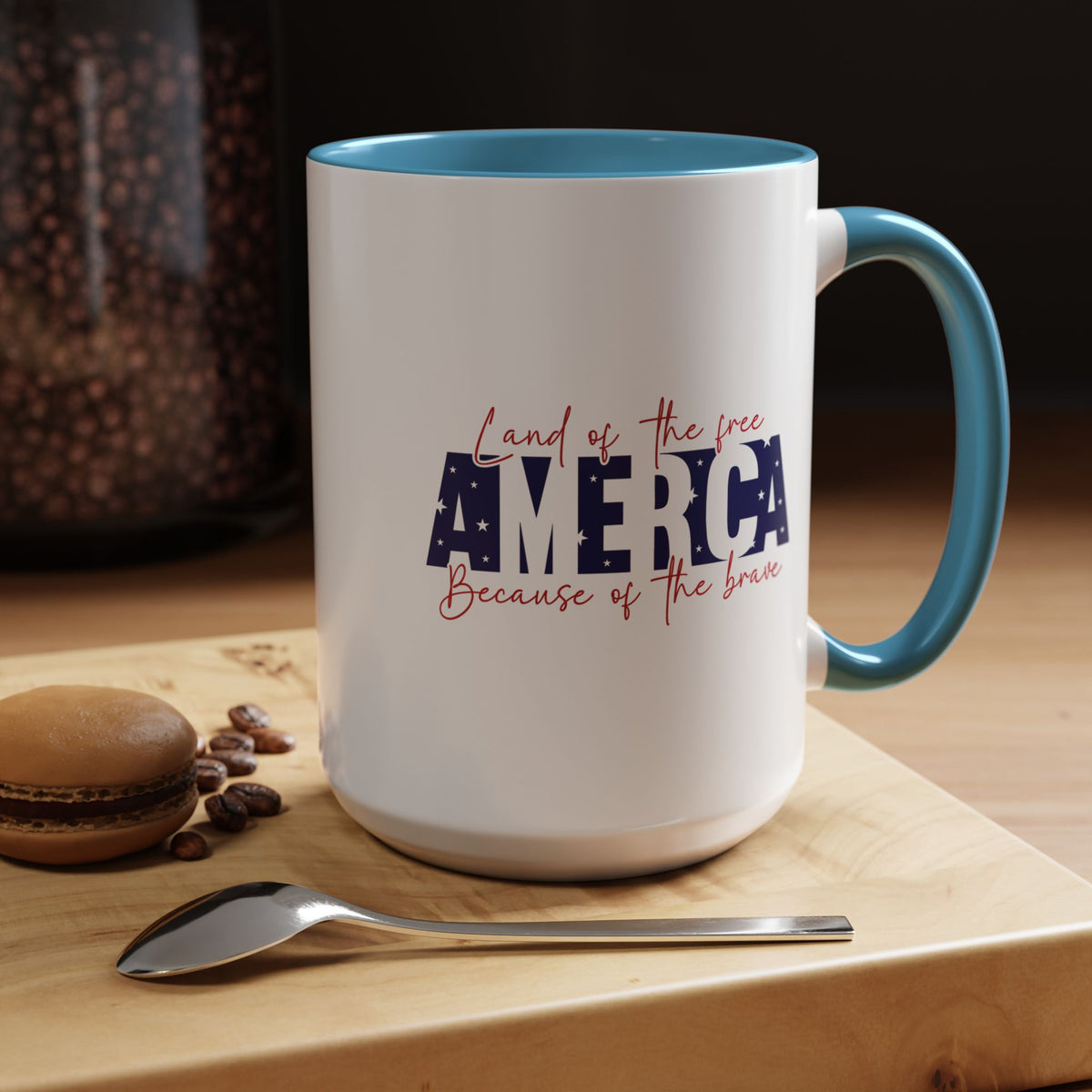 4th of July Mug - American Land of the Free Stars