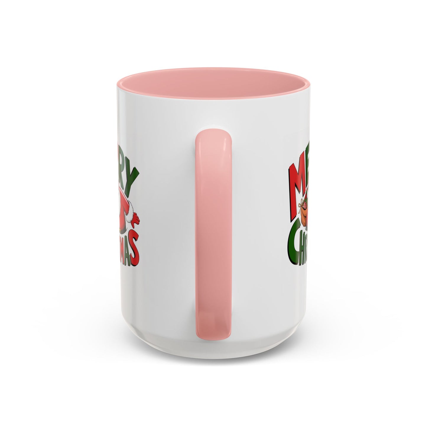 Christmas Mug - Green & Red Text Santa Presents