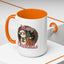 Christmas Mug - Merry Christmas Red Text Cat Presents Wreath