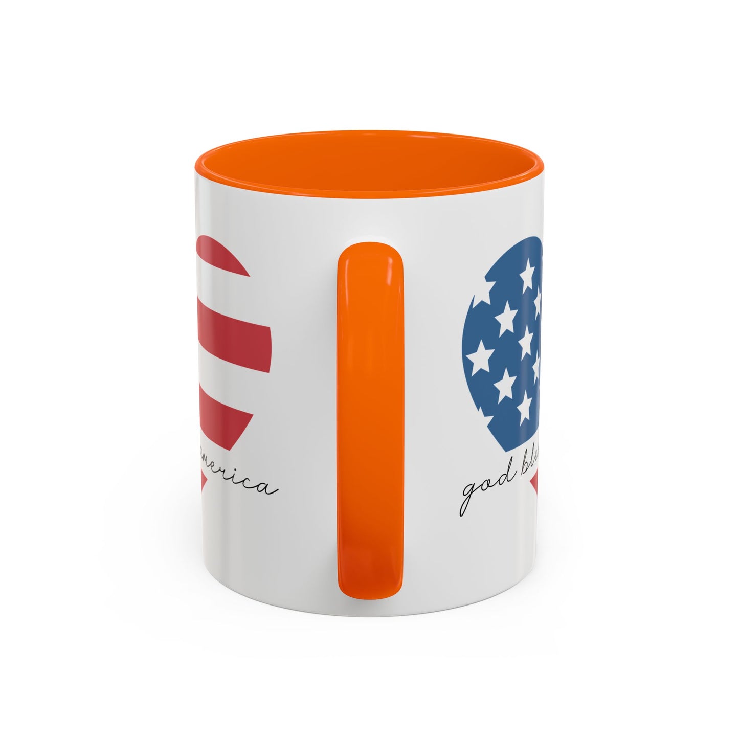 4th of July Mug - God Bless America Flag Heart