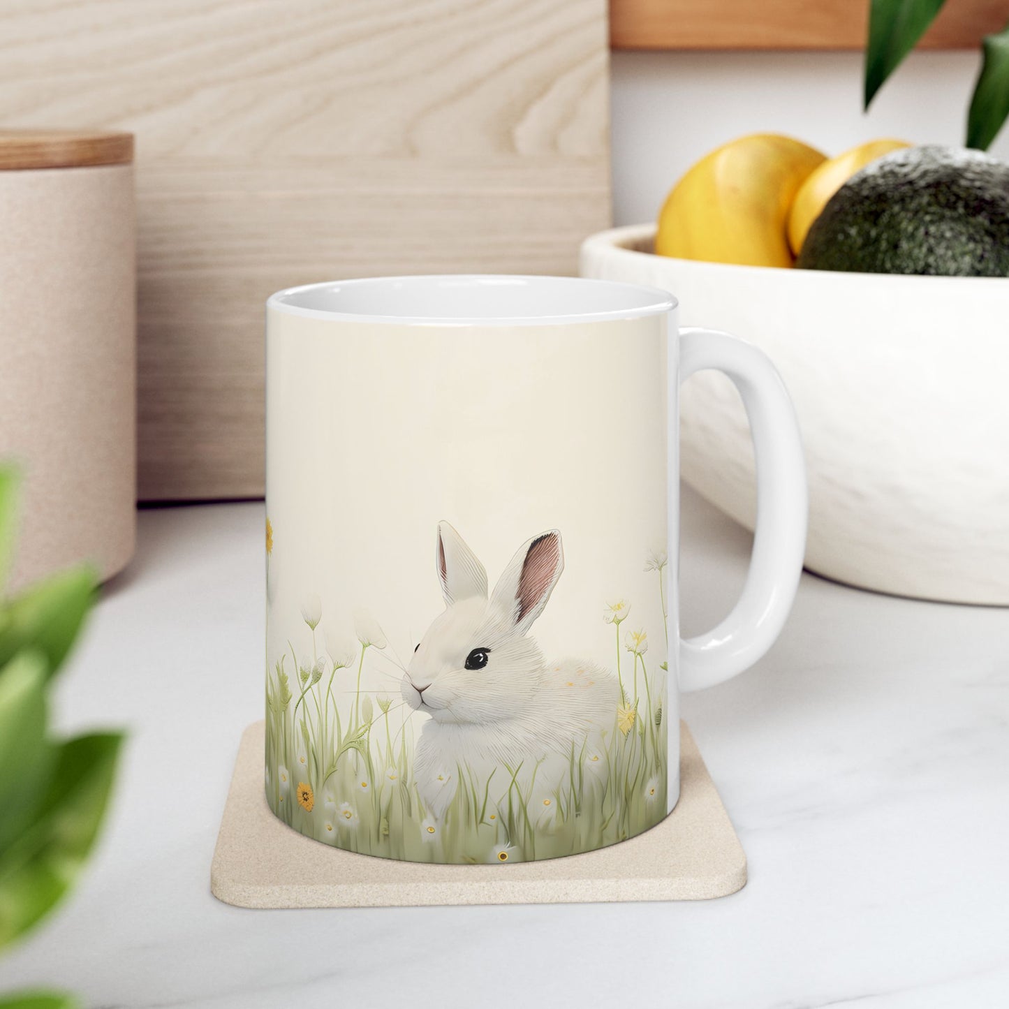 Artistic Mug - Felted Bunnies