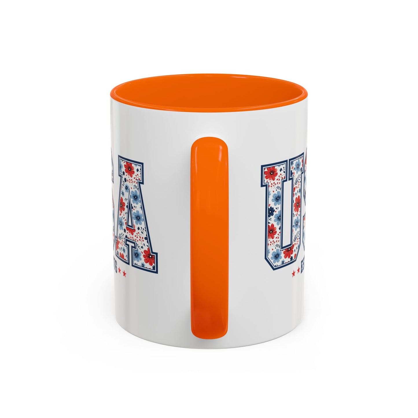 4th of July Mug - USA EST 1776 Floral