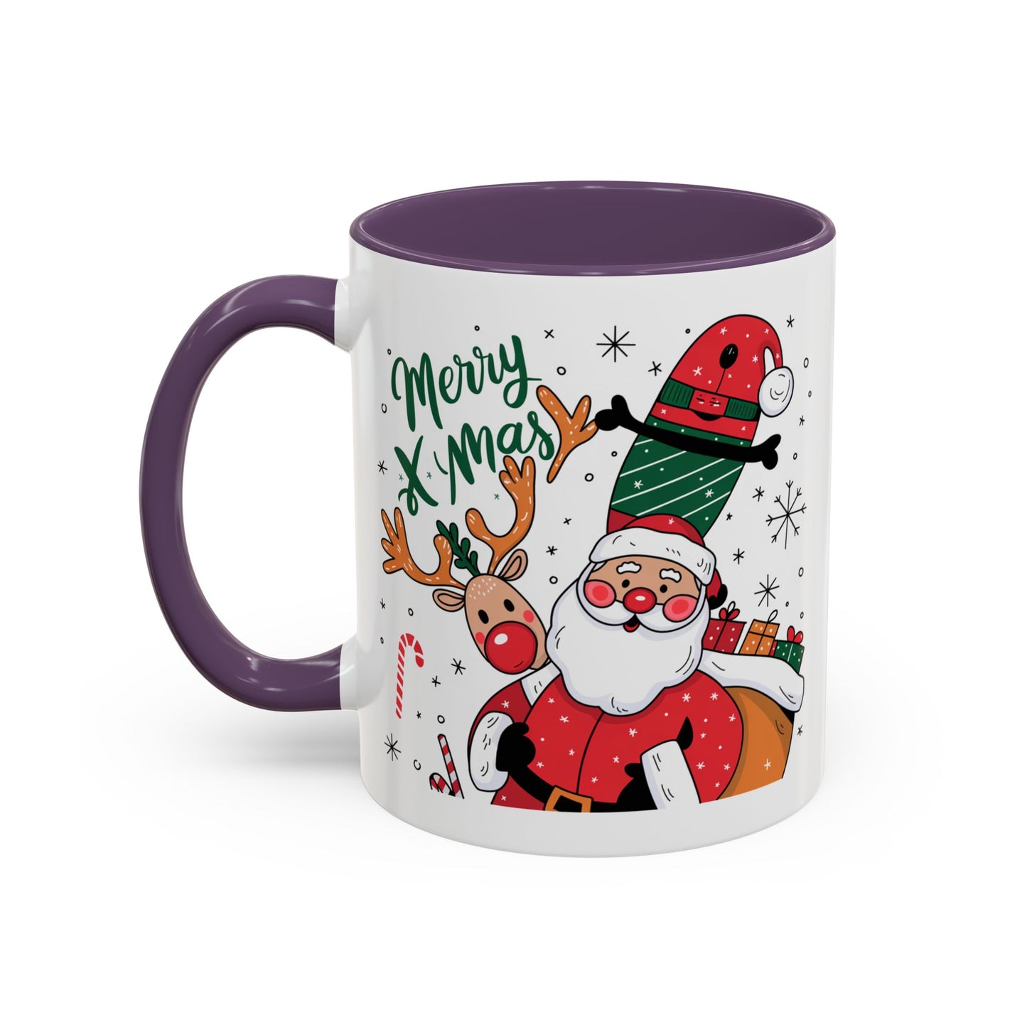 Christmas Mug - Merry Xmas Santa Reindeer