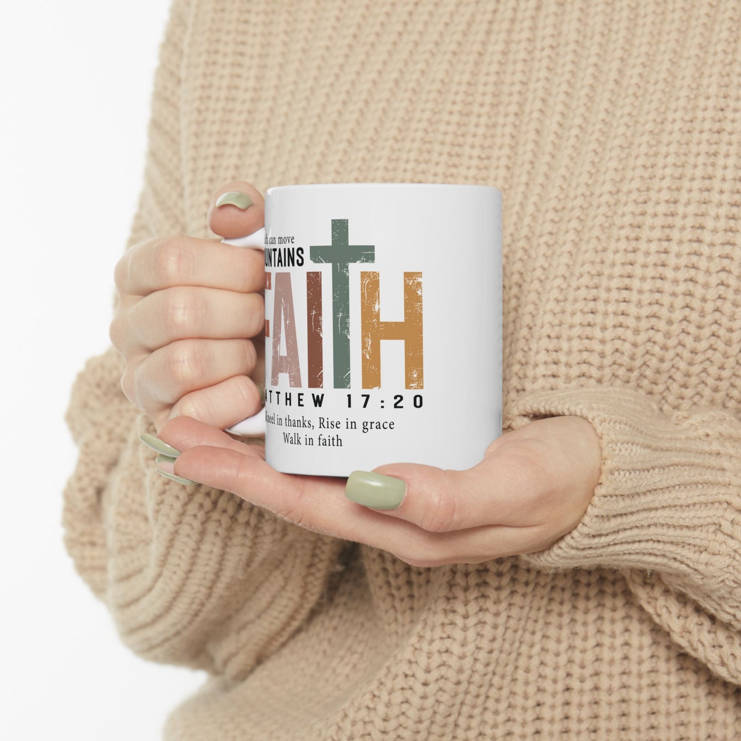Religious Mug - Faith Can Move Mountains