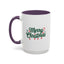 Christmas Mug - Merry Christmas Green Text Ornaments Candy Canes