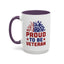4th of July Mug - Proud to Be a Veteran Sunflower
