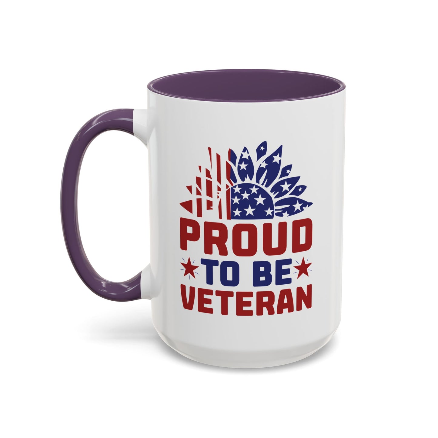 4th of July Mug - Proud to Be a Veteran Sunflower