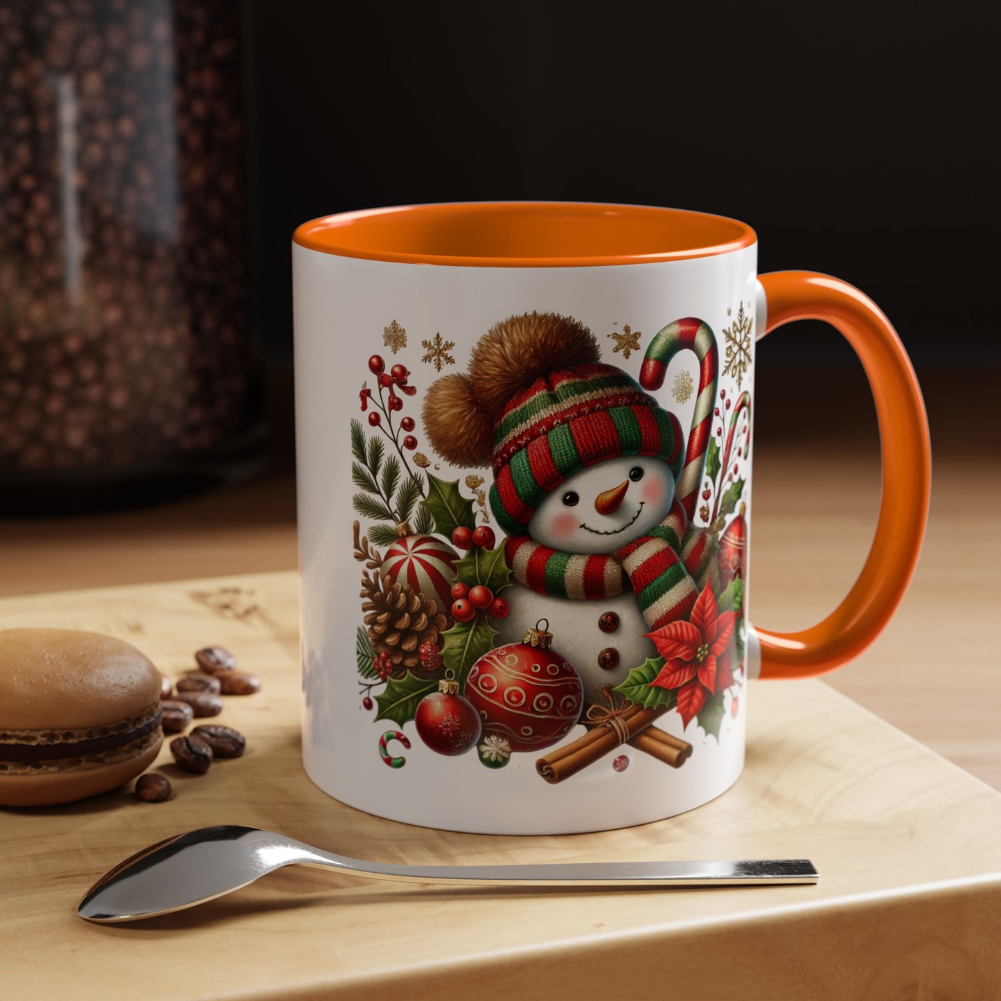 Christmas Mug - Red and Green Snowman 2