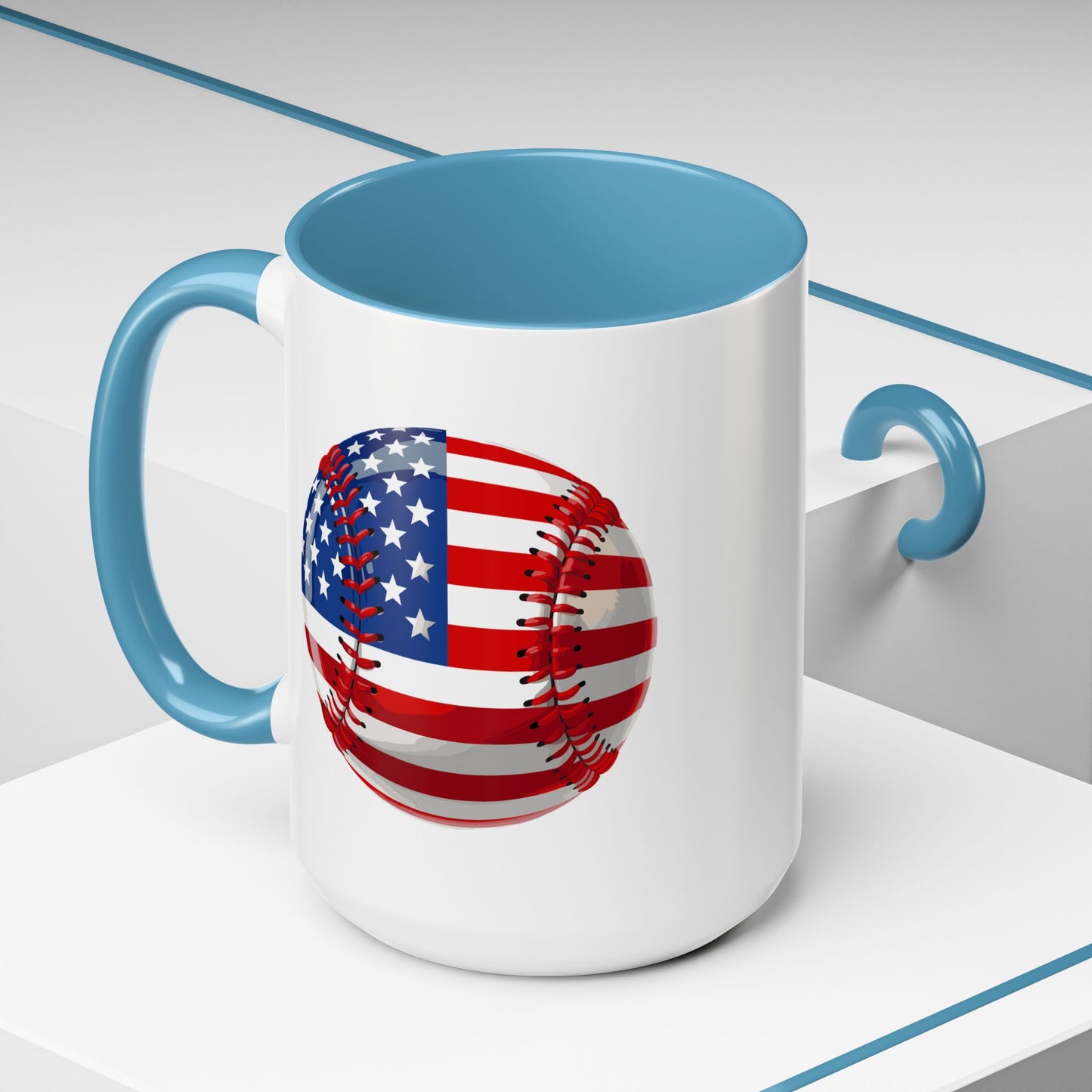 4th of July Mug - Baseball American Flag