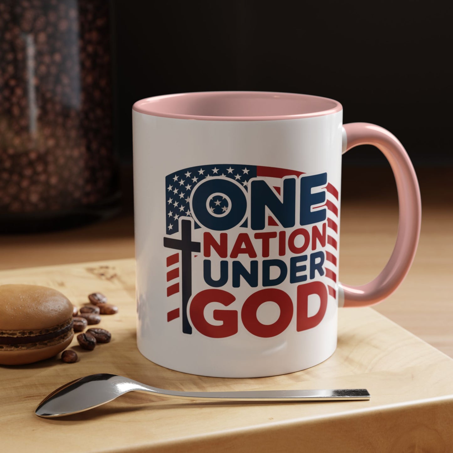 Religious Mug - One Nation Flag Cross