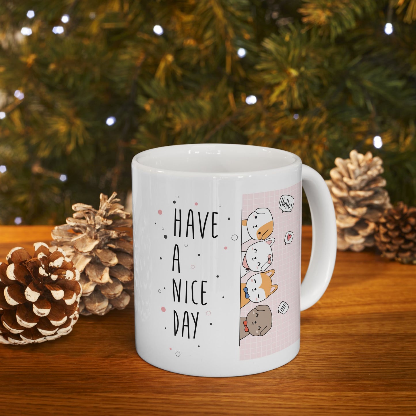 Animal Mug - Have a Nice Day Cute Dogs