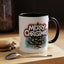 Christmas Mug - Merry Christmas White & Red Text Tree Lights