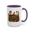 Christmas Mug - Merry Christmas Gold Text Santa Point Ornaments