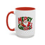 Christmas Mug - Green & Red Text Santa Presents