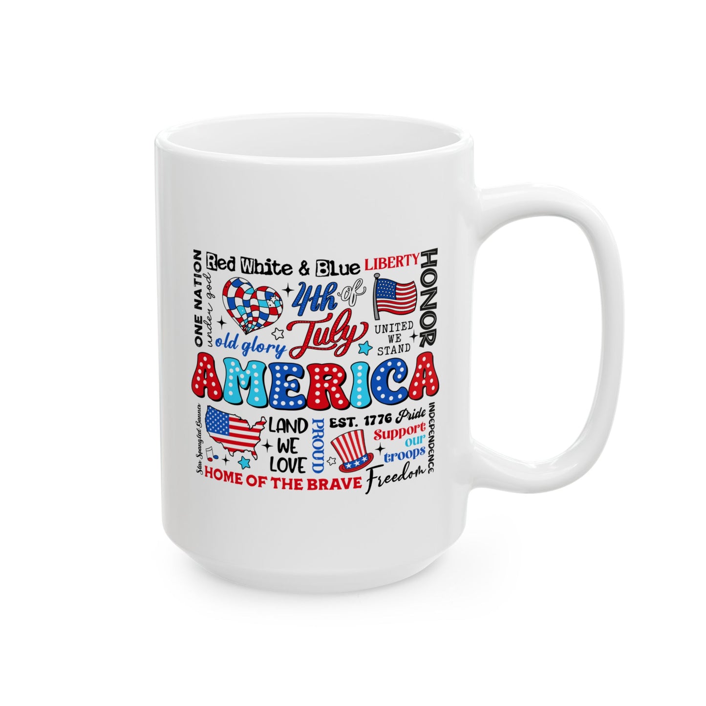 4th of July Mug - Retro America