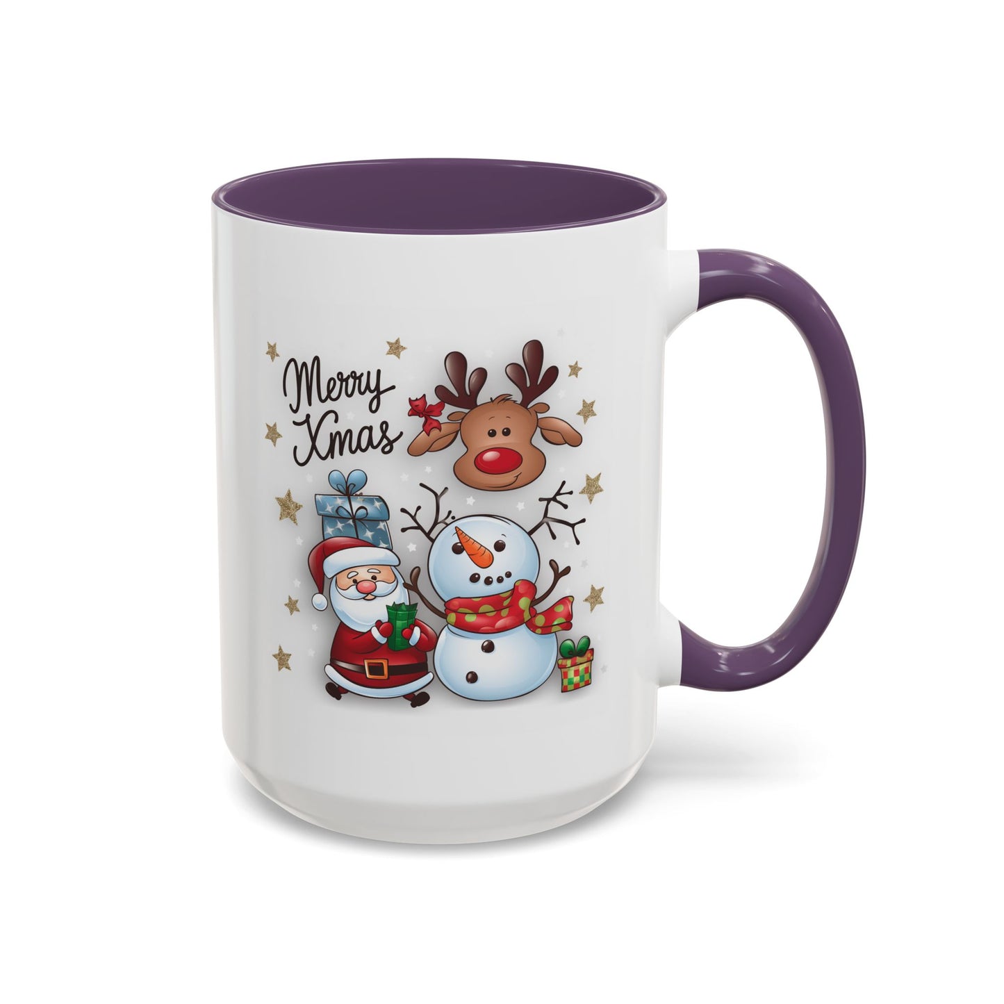 Christmas Mug - Merry Xmas Santa Snowman Reindeer