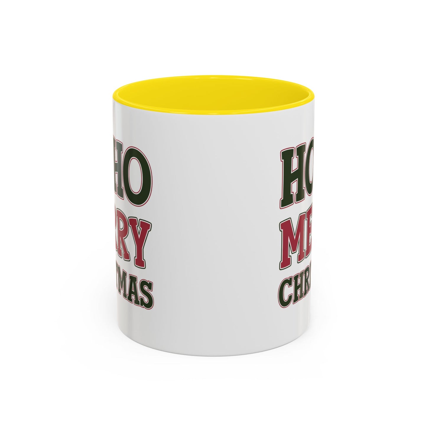 Christmas Mug - Ho Ho Ho Merry Christmas Red & Green Text 4
