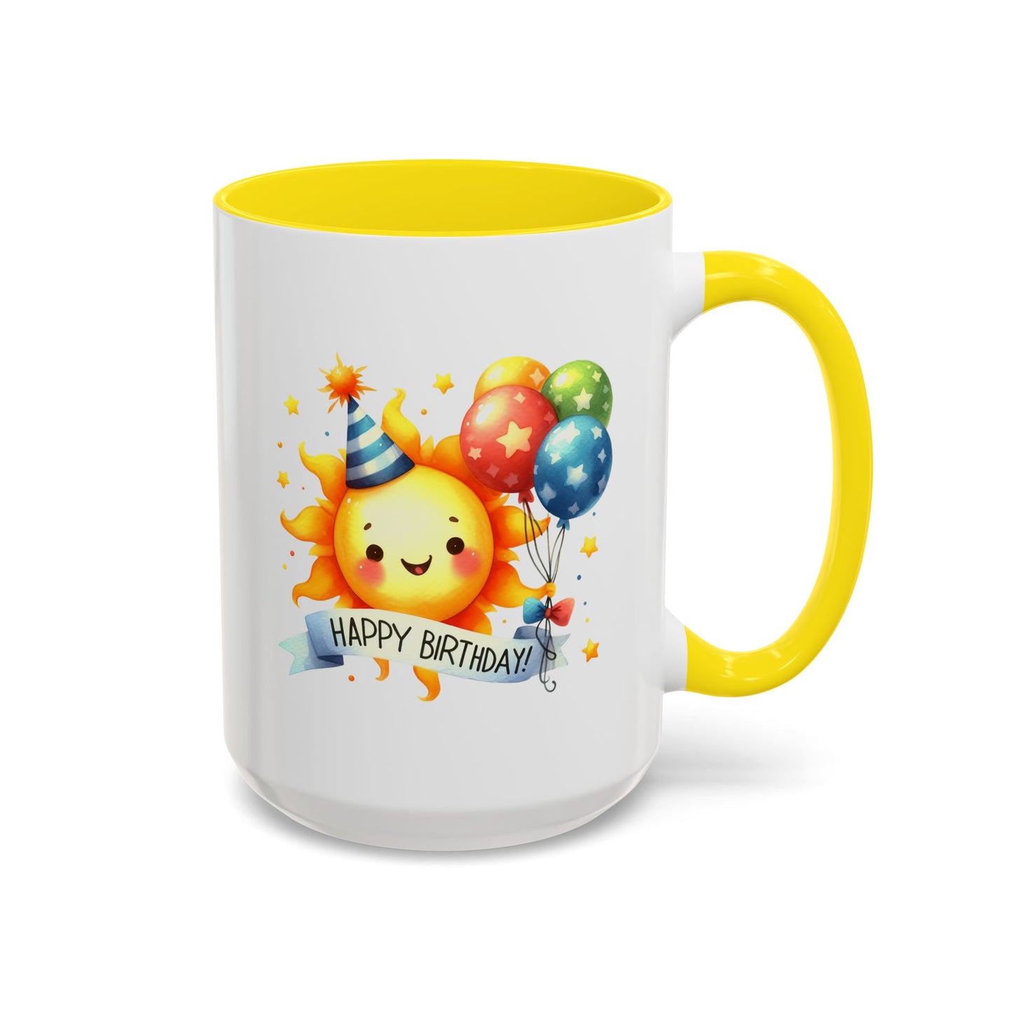 Birthday Mug - Happy Birthday Sun & Balloons